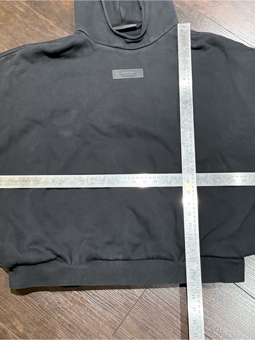 Fear of God Essentials Black Hoodie Pullover Sweatshirt Men’s Size XL Oversized - Picture 13 of 15